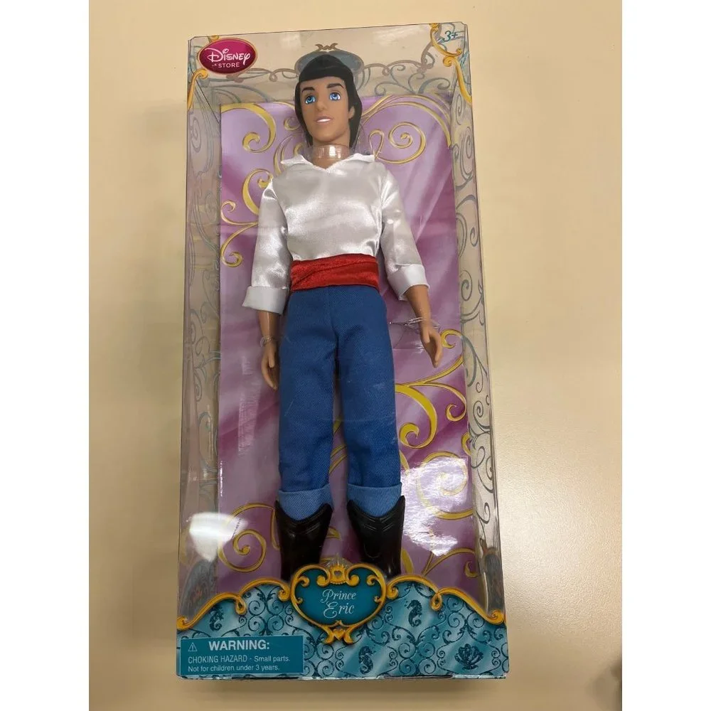 Disney Store Authentic Little Mermaid Prince Eric 12” Classic 2015 Doll- retired
